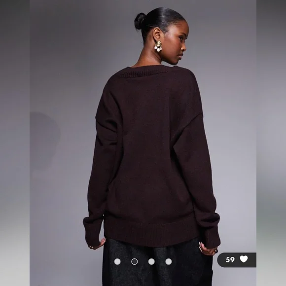 Good American Relaxed Deep V-neck Sweater - Picture 7 of 12